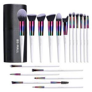 Makeup Rainbow Brush Set 18 Pcs Premium Synthetic Foundation Powder Concealers
